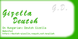 gizella deutsh business card